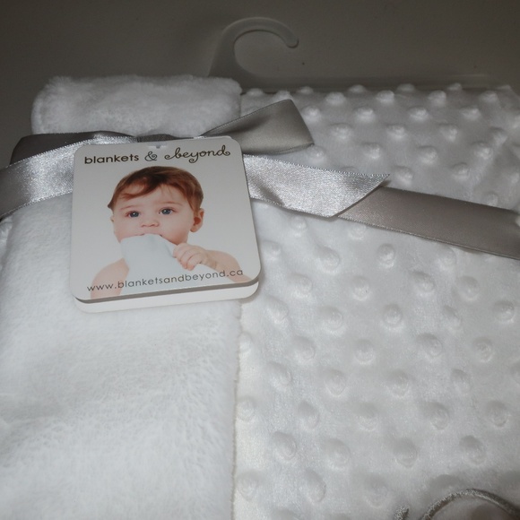 Blankets And Beyond Accessories Blankets Beyond White Baby Blanket Pink Elephant Poshmark